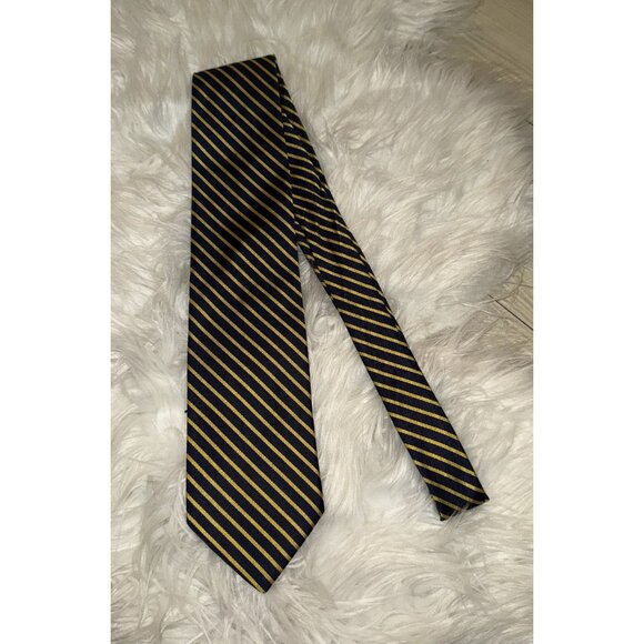 Brooks Brothers Other - Brooks Brothers Makers Mens Silk Tie Striped Yellow Blue